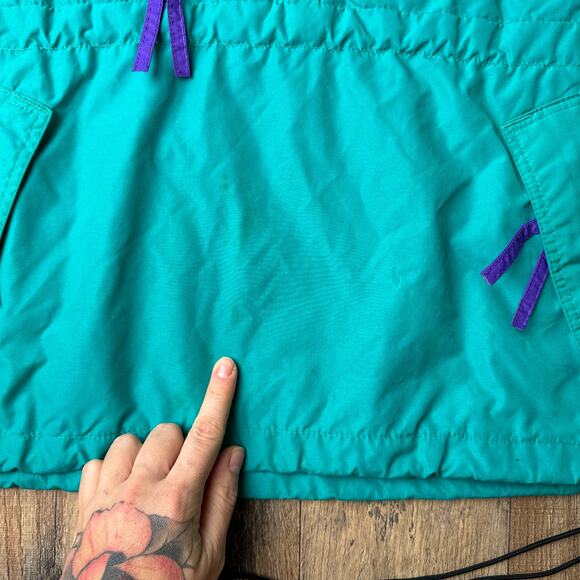 Vintage 90s Columbia Anorak Jacket Men's Large Green Water Resistance 5276 - Picture 8 of 16